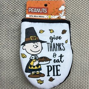 Peanuts Thanksgiving Mini mitts pot holders set of 2